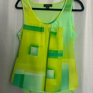 Josephine Green Geometric Sleeveless Top